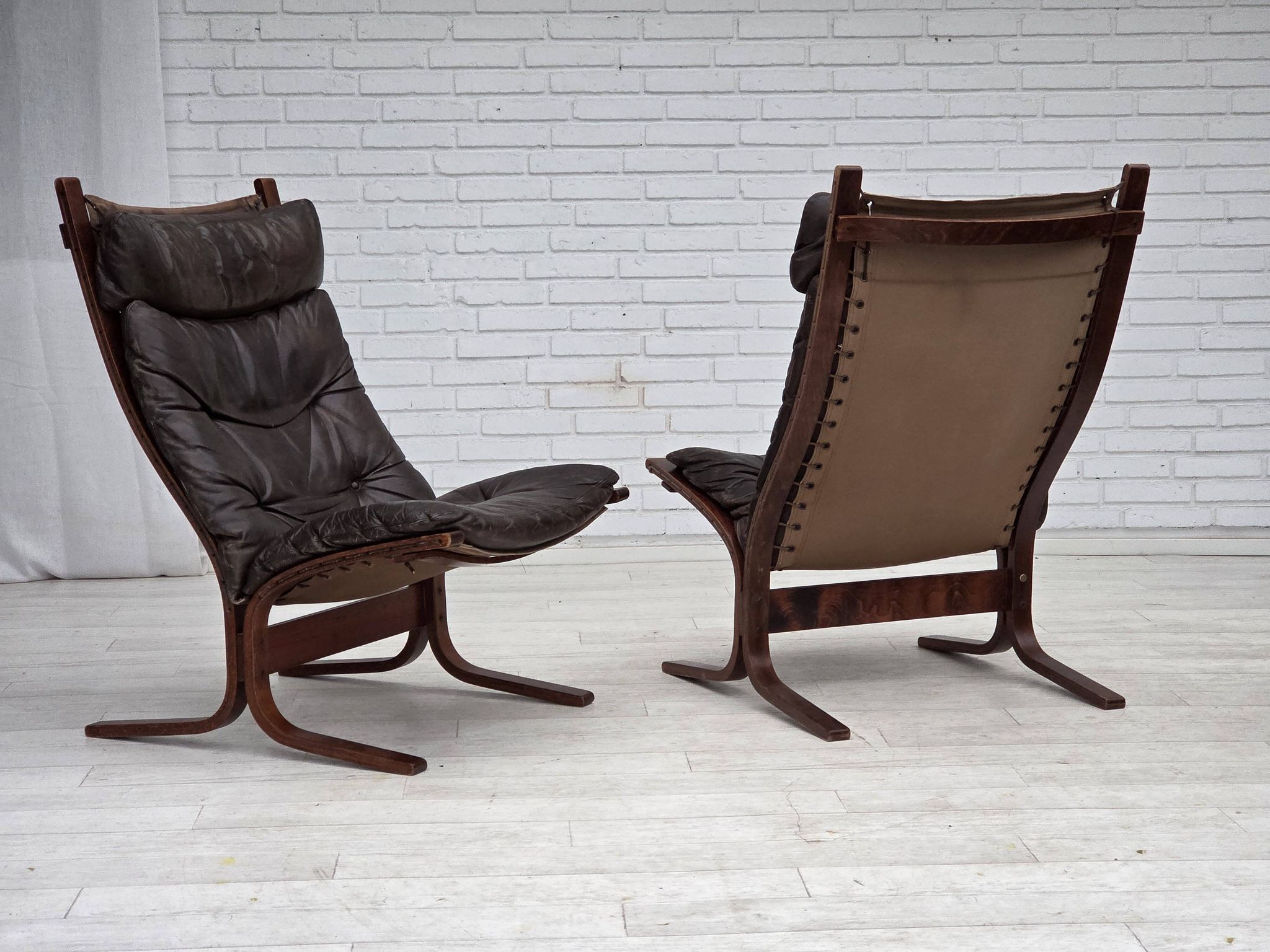 1970s, Norwegian design by Ingmar Relling, model "Siesta", leather.