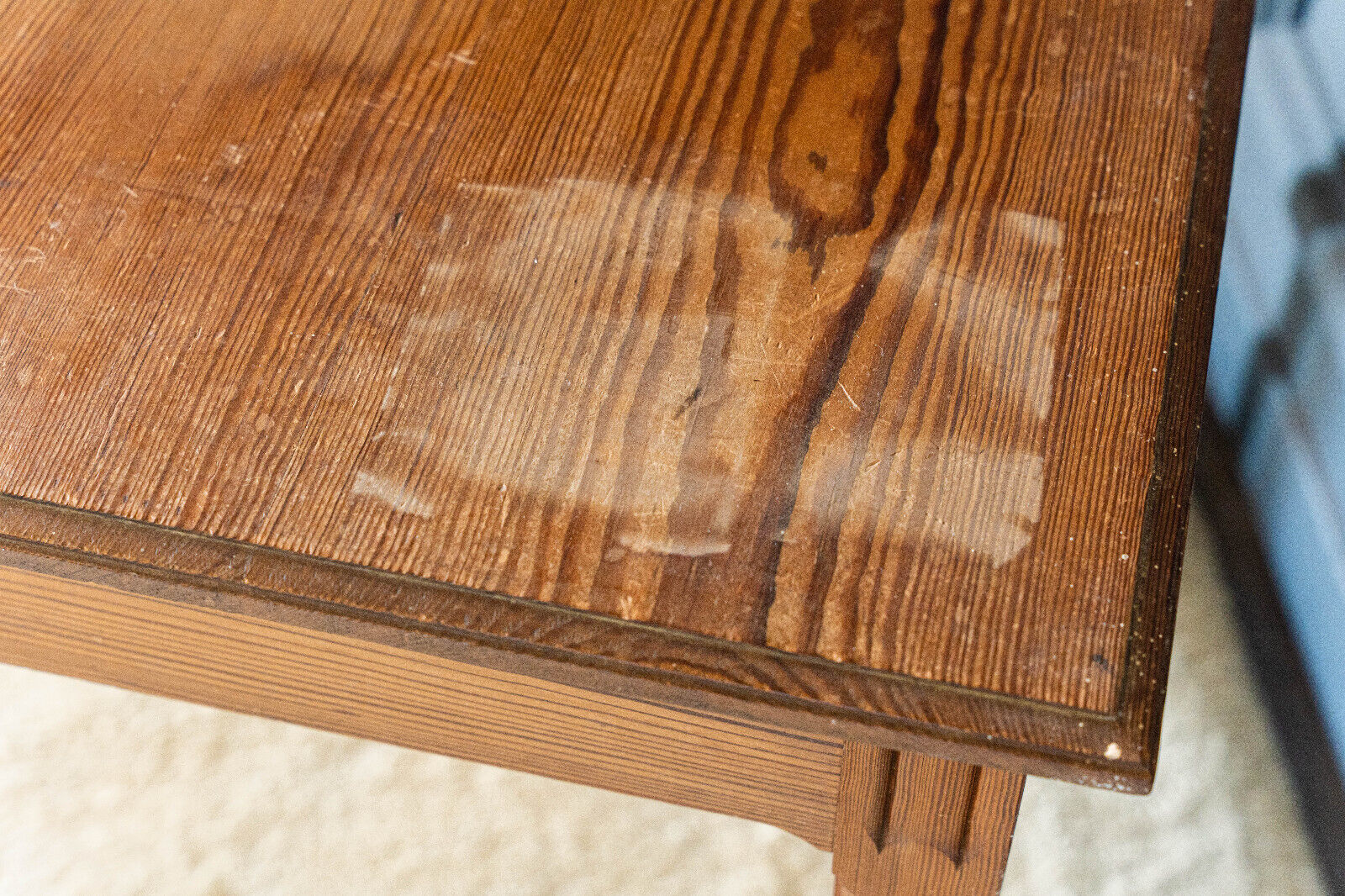 Parisian table pitchpin desk 1 drawer 1900