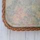 Vintage fiberglass top and braided rattan