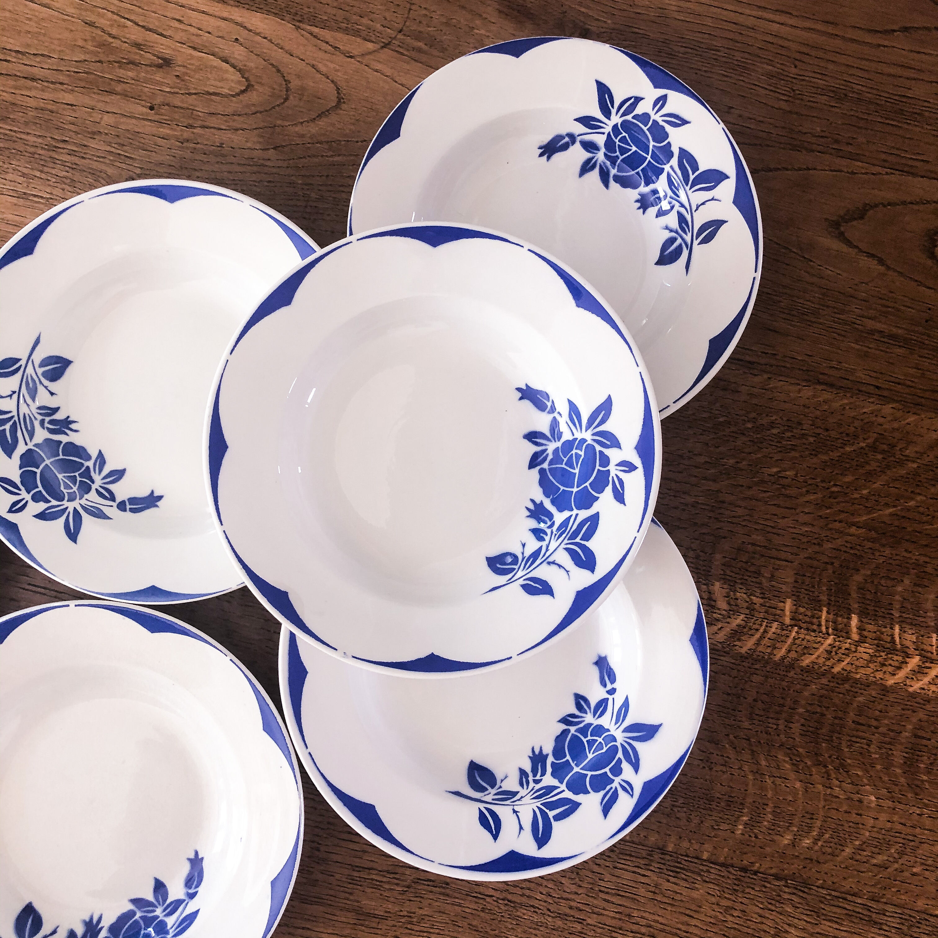 Set of 6 plates digs Digoin Sarreguemines