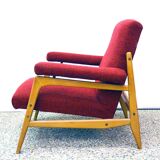 Scandinavian living room set with two armchairs and a sofa, 1960s