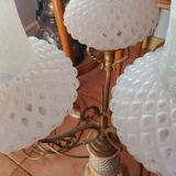 Florentine - baroque lamp ceramic brass metal topped with 3 glass tulips