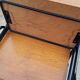 Pair of bedside tables from the 60s in gilded oak and tubes stamped Descher