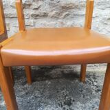 Maison Regain chairs in elm and leather