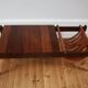 Table basse vintage palissandre et cuir Dujo Cuba 1970
