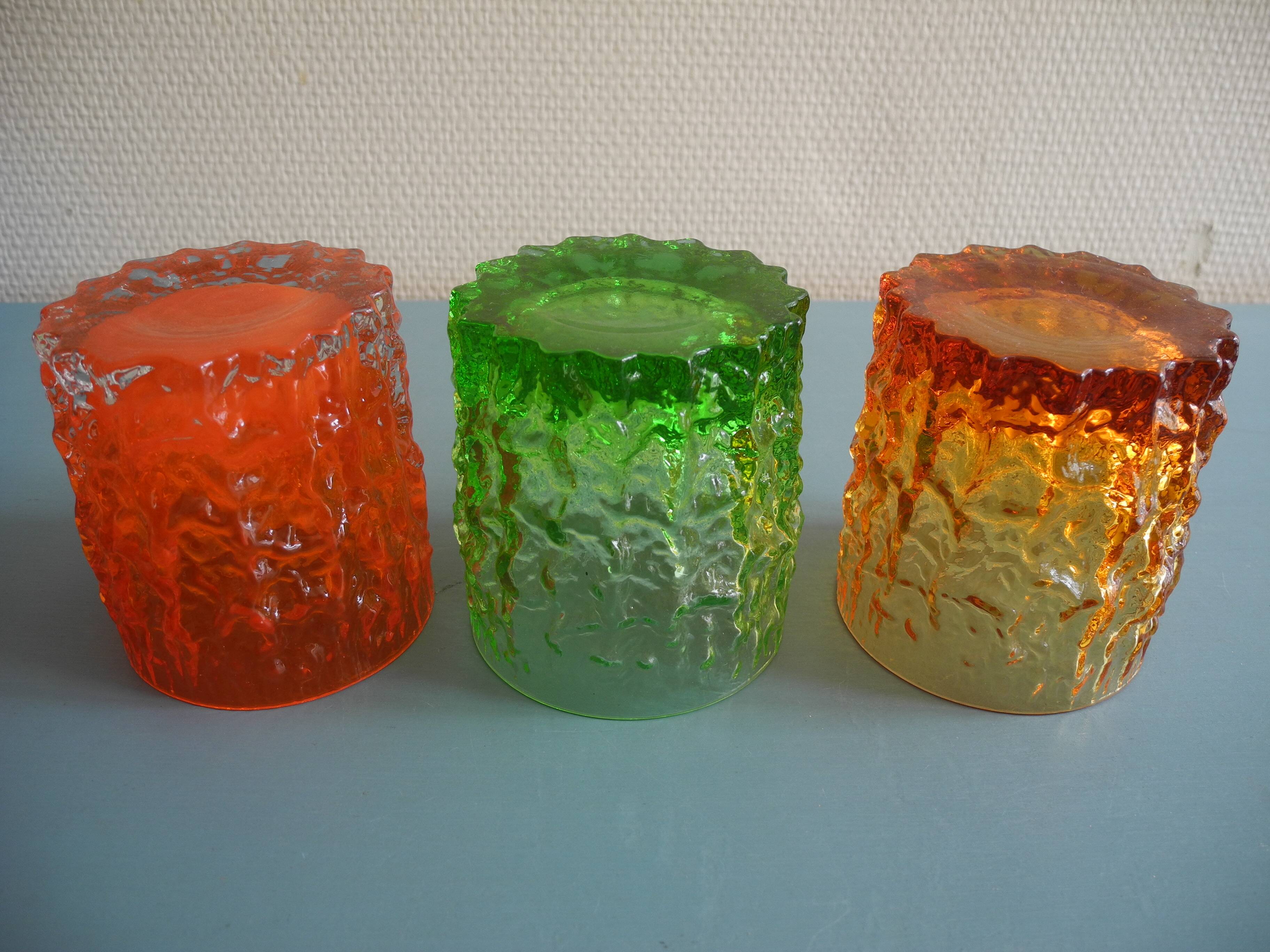 6 vintage whisky glasses Geoffrey Baxter Whitefriars