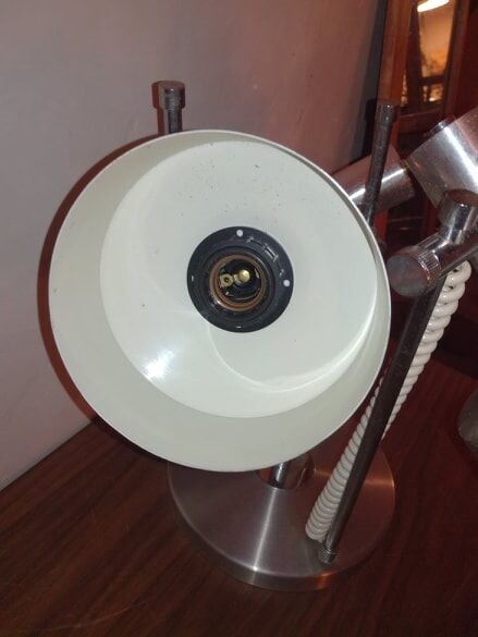 Ceiling luminaire, Wall lamp, stainless steel 1970