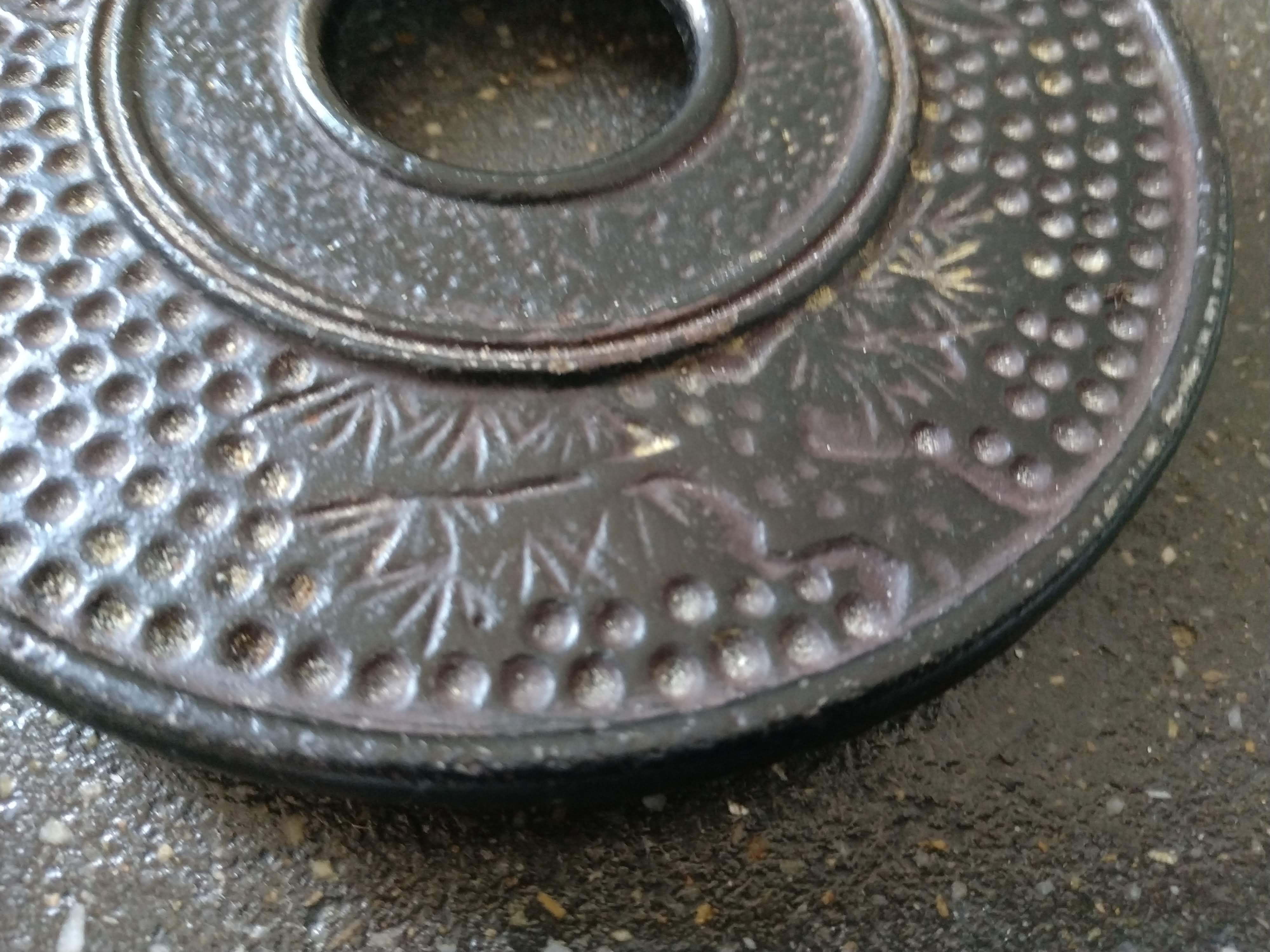 Cast iron underside