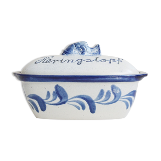 Herring pot, kitchen storage, stoneware