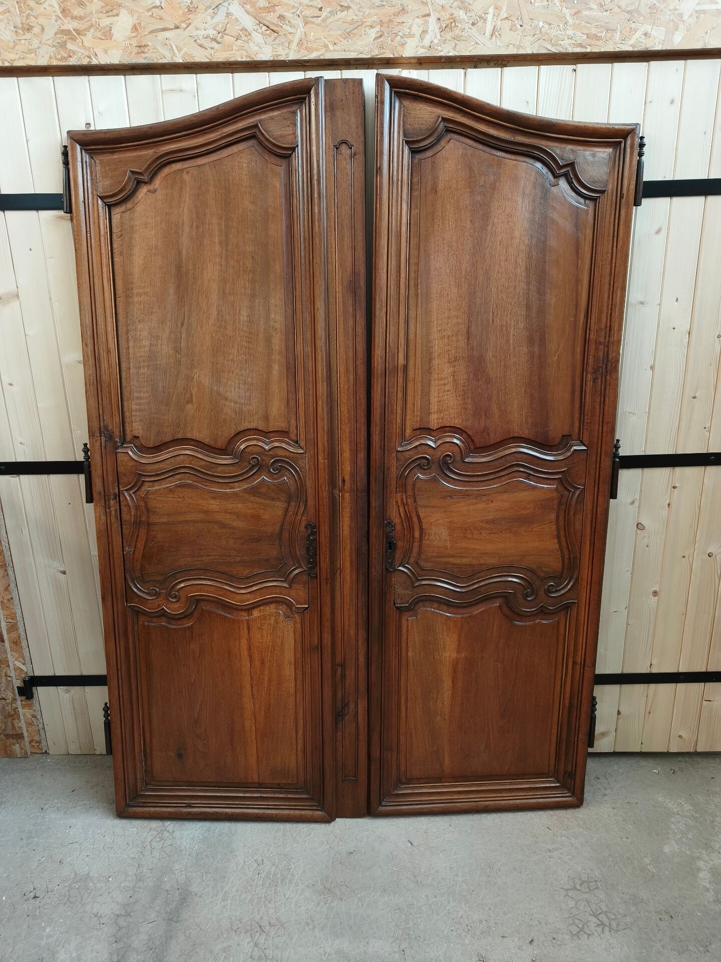Pair of antique wardrobe doors