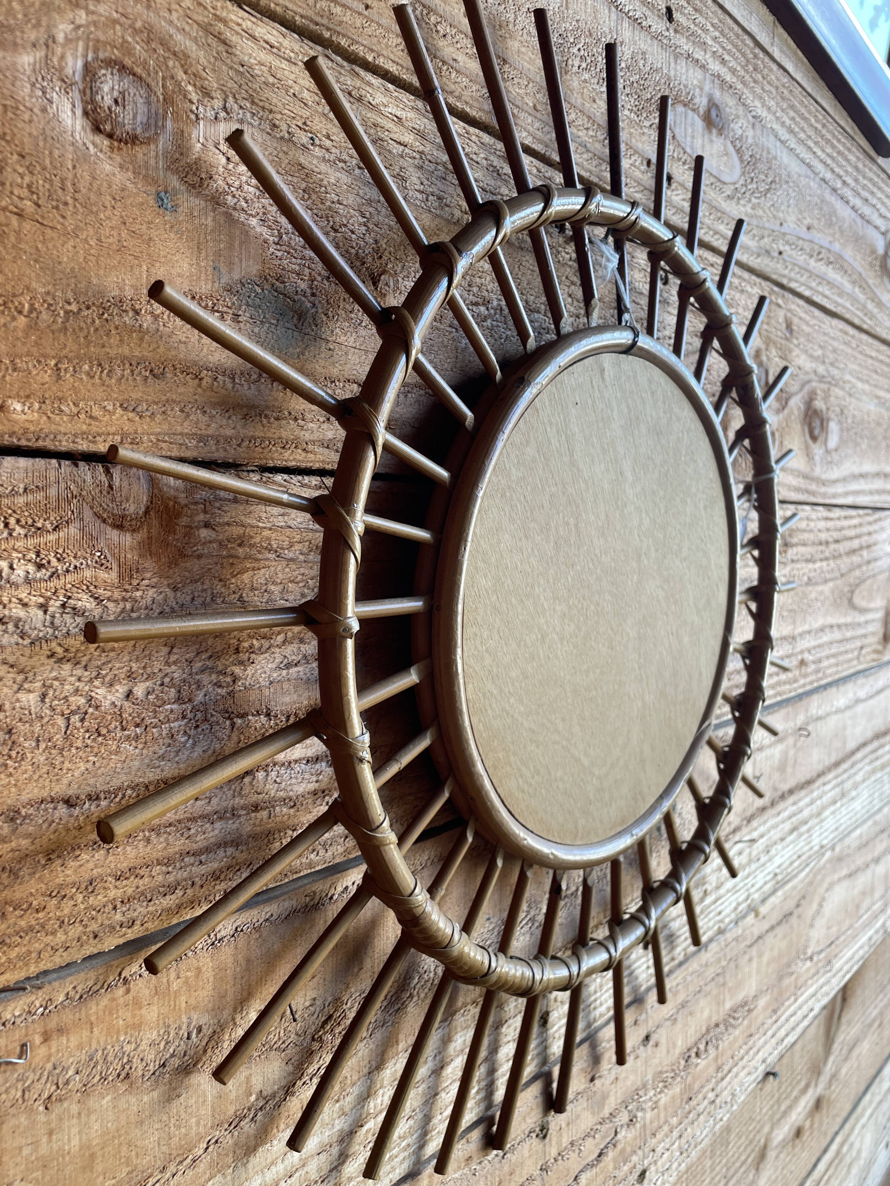 Rattan mirror