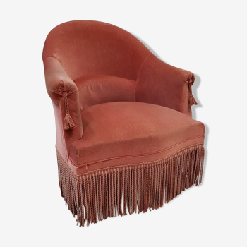 Fauteuil crapaud rose