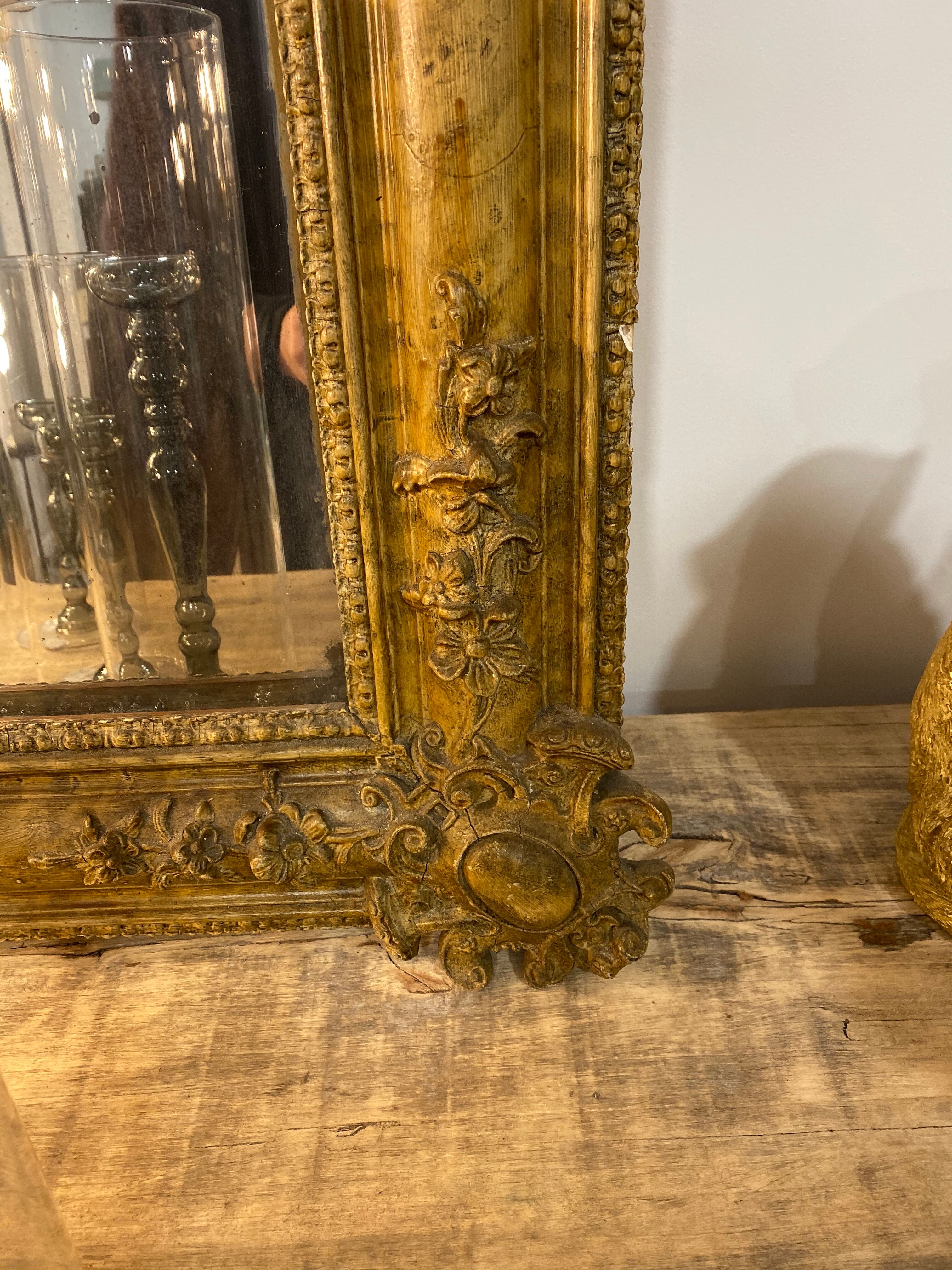 Old mirror in the style of Louis XV