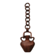 Vase with carved wooden handles