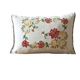 Large hand-embroidered linen cushion.