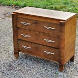 Art Deco chest of drawers from the 30s-40s in walnut 3 drawers