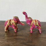Duo of decorative Indian elephants