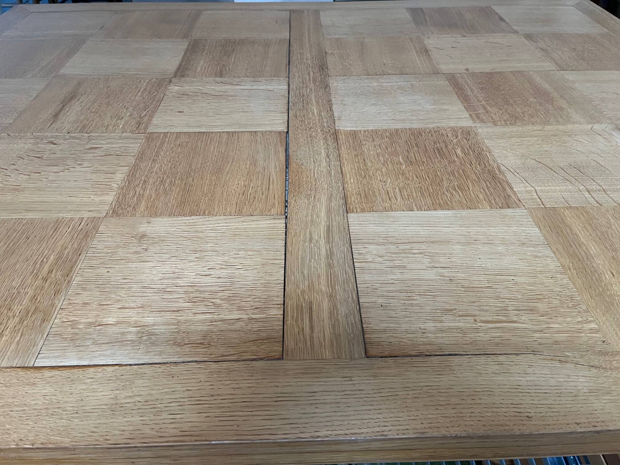 Table from the 1940s in light oak