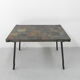 Brutalist coffee table with slate top