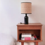 Sandstone and rabane lamp