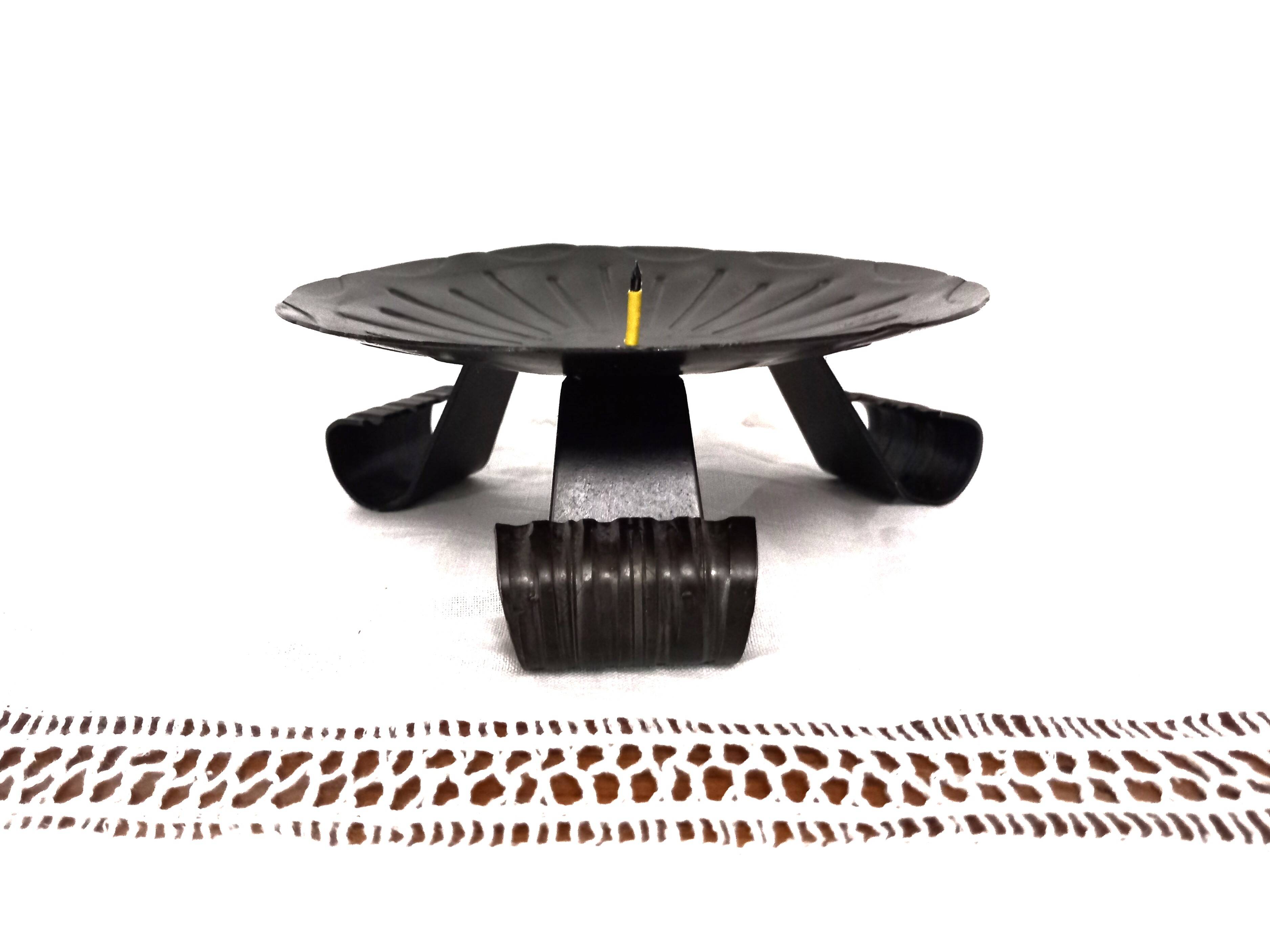 Wrought iron table candlestick