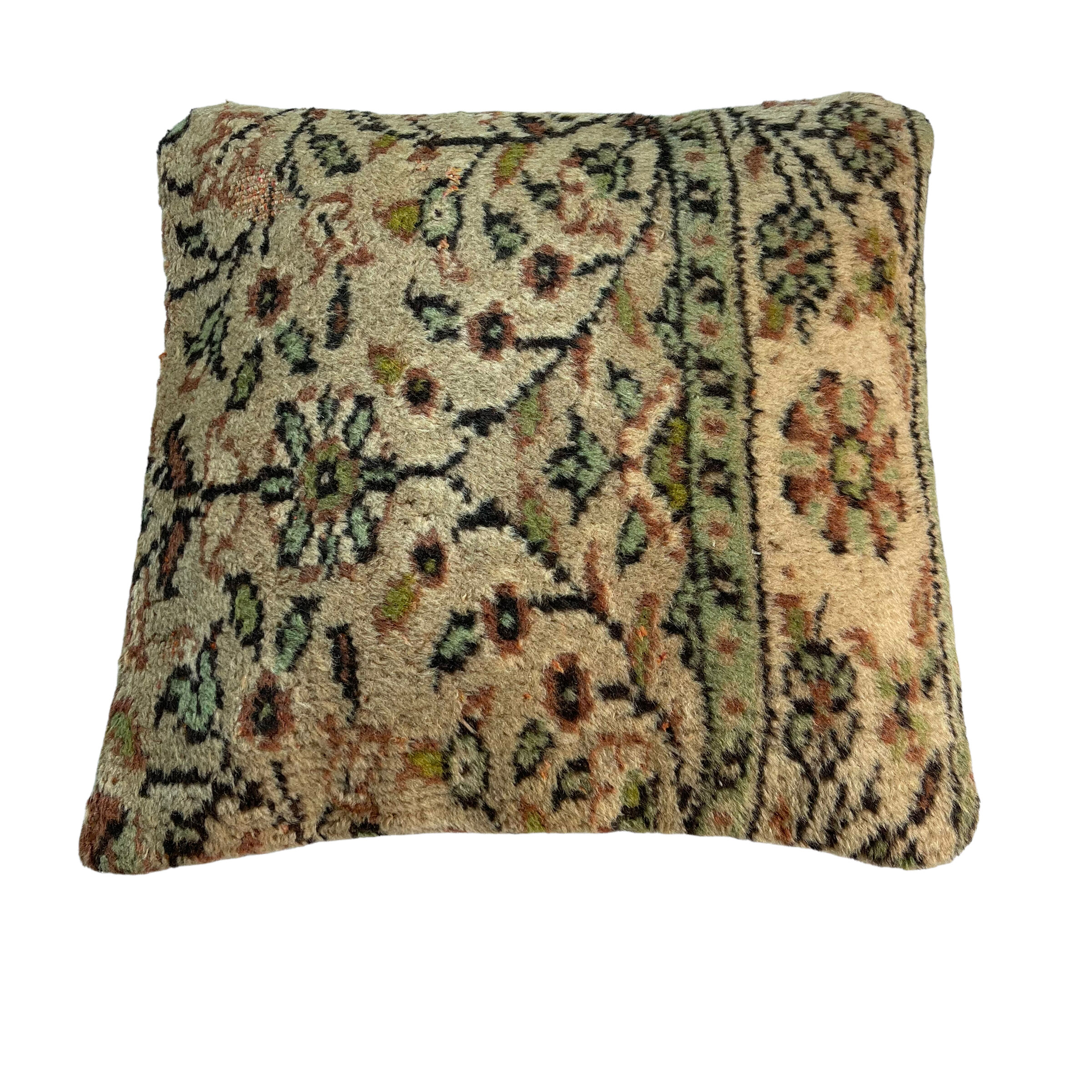 Vintage turkish hand knotted cushion cover , 45 x 45 cm
