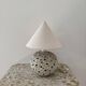 Large mid-century Danish brutalist ceramic table lamp in the style of Sejer, 1960s