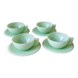 Art-deco opaline cups
