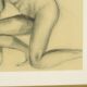 Charcoal Drawing Woman Nude Study Art Framed