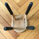 Tabouret bois massif pieds noirs