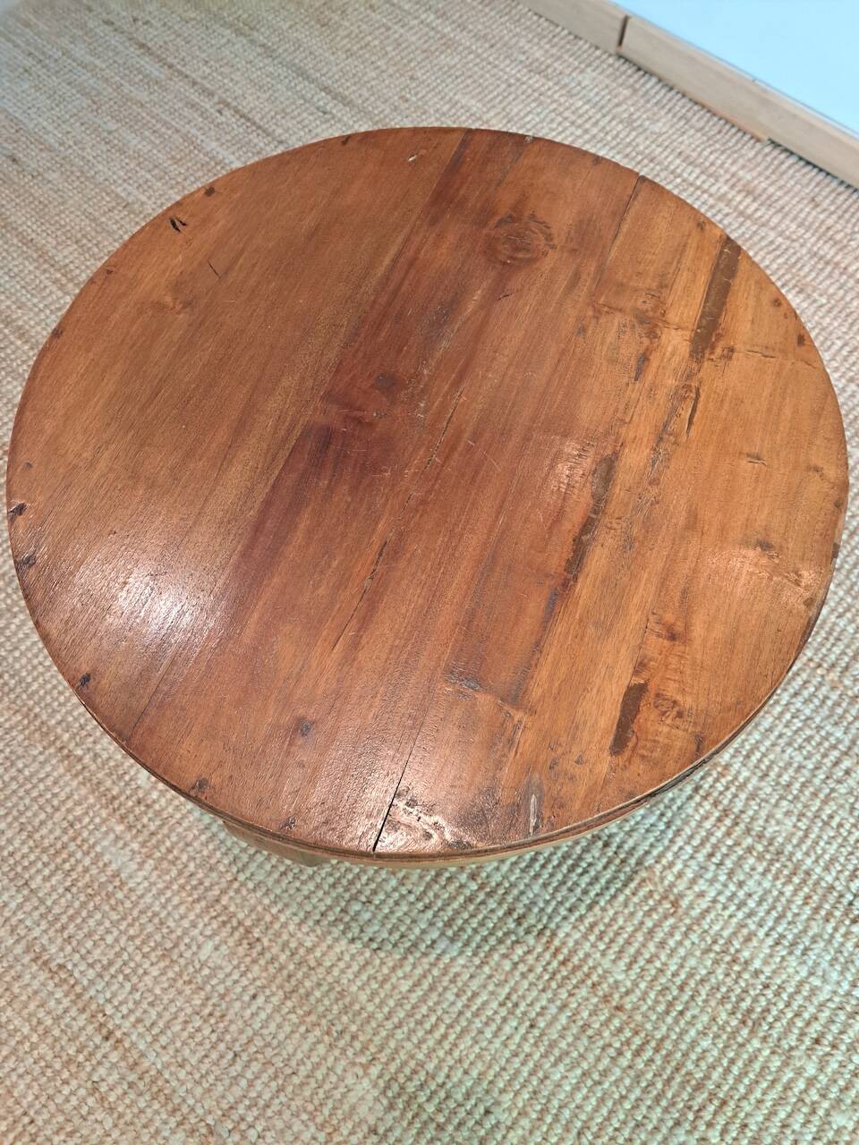 Art deco style solid wood double top side table