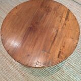 Table d'appoint double plateau en bois massif style art déco