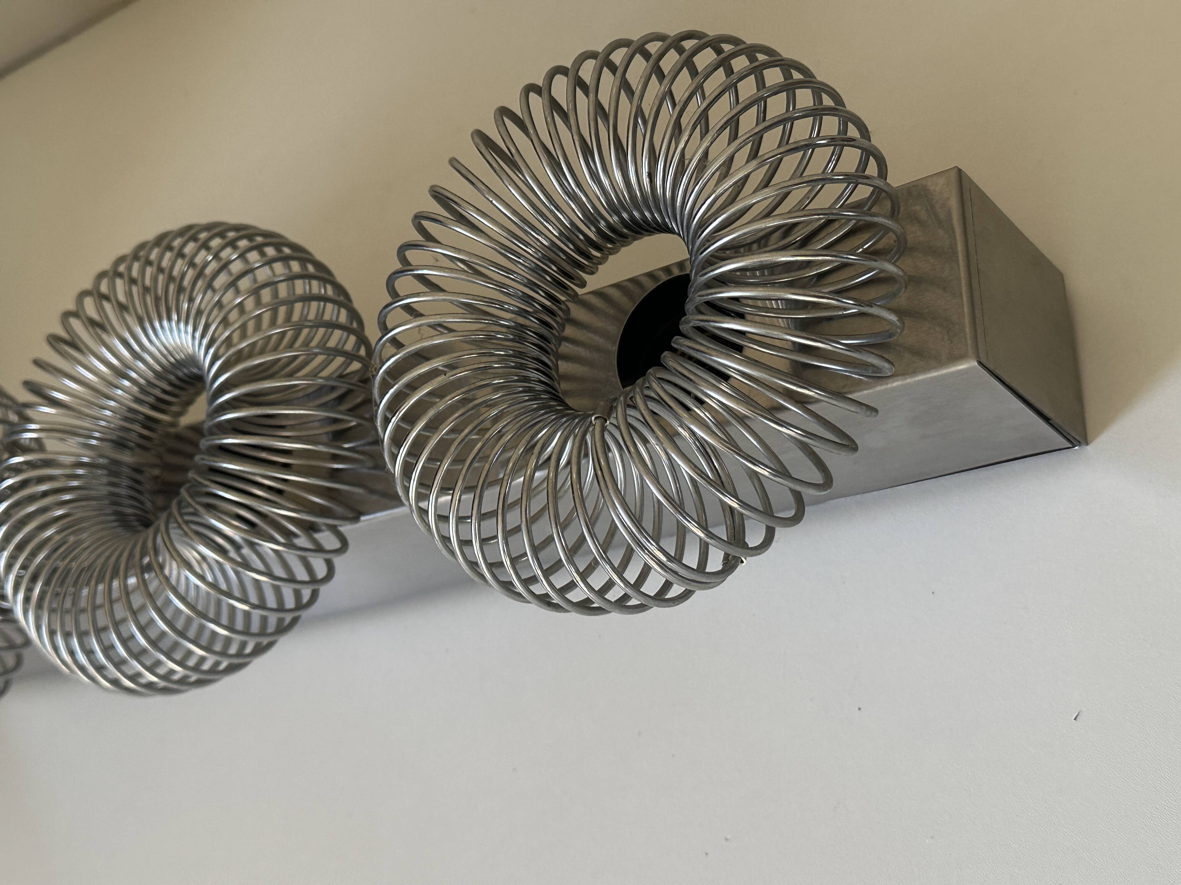 Sconce springs 3 vintage lights design 70s