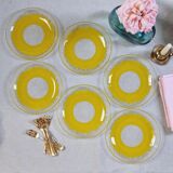 Set of 6 small plates sunflower cap