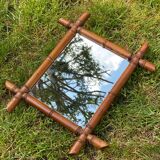 Vintage bamboo mirror
