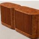 Vintage sideboard with tambour doors in wood burl