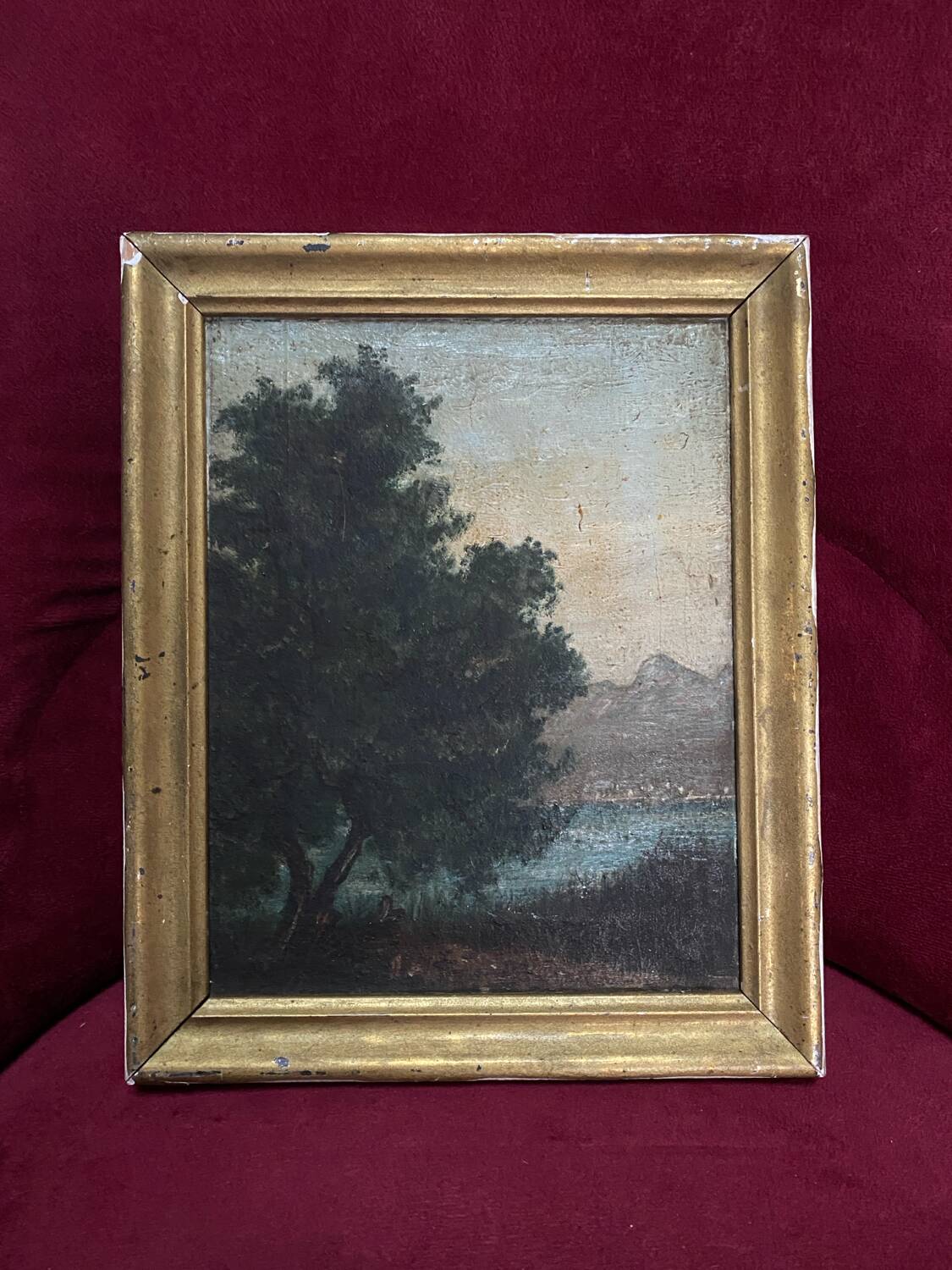 Old framed oil on panel “landscape”
