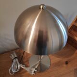 Brushed metal mushroom lamp