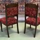 Pair of English Art Nouveau chairs in oak