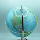 Globe earth world map bright wood wood chromed design vintage design
