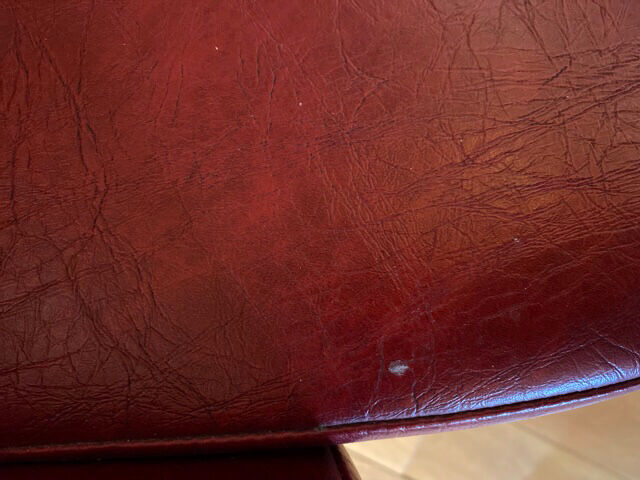 Pair of vintage armchairs in imitation leather from the 60s/70s