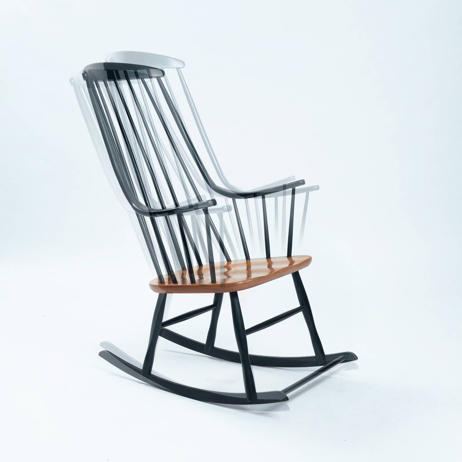 Lena Larsson Grandessa midcentury Danish rocking chair, 1950s