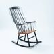 Fauteuil à bascule danois Lena Larsson Grandessa du milieu du siècle, années 1950