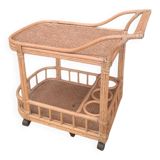 Vintage rattan wicker bar dessert table
