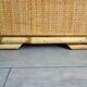 Woven wicker and bamboo full-length mirror, 70s/80s.
