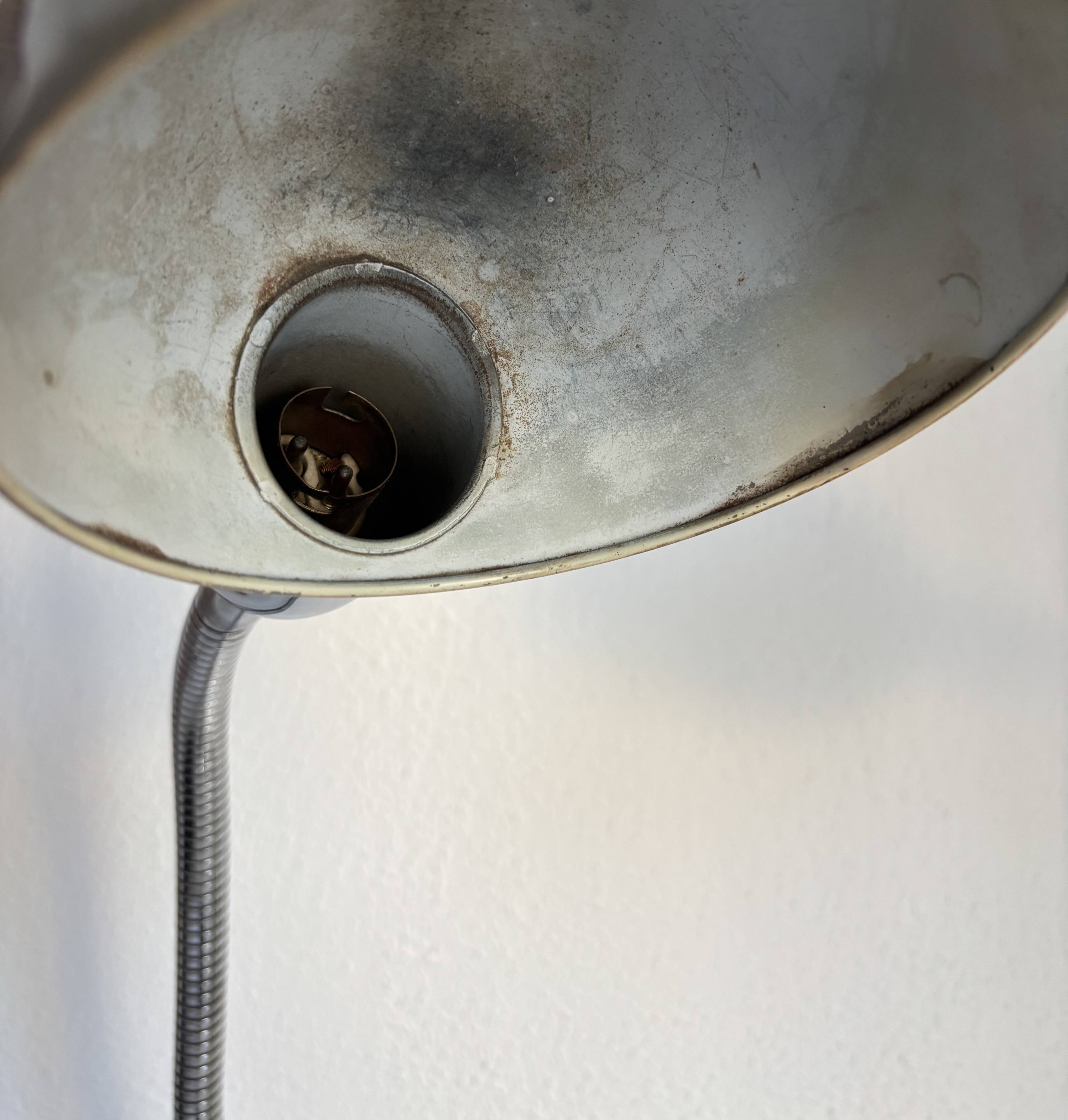 Paire lampes vintage 1940 de bureau jumo 210 chromée design - 50 cm