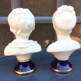 Children's busts in biscuit