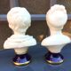 Bustes d'enfants en biscuit