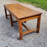 Oak farmhouse table 6 feet 2 drawers 200cm