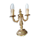 Bronze foot lamp candlestick 2 lights